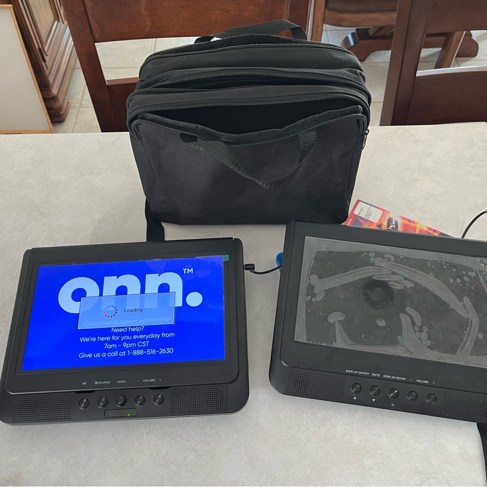 Onn Portable DVD Player Set with Carrying Case